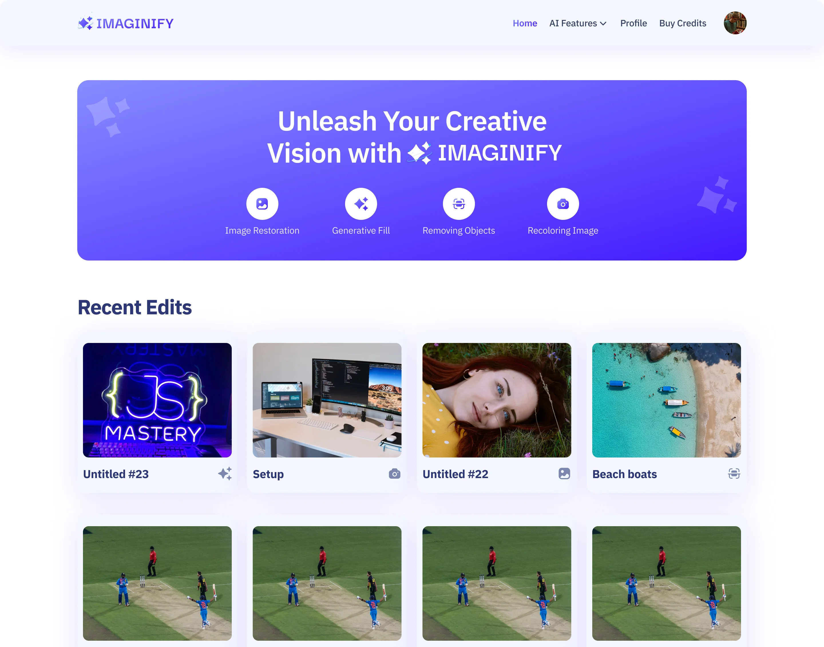 AI Image SaaS — Full Stack Platform architecture showcase