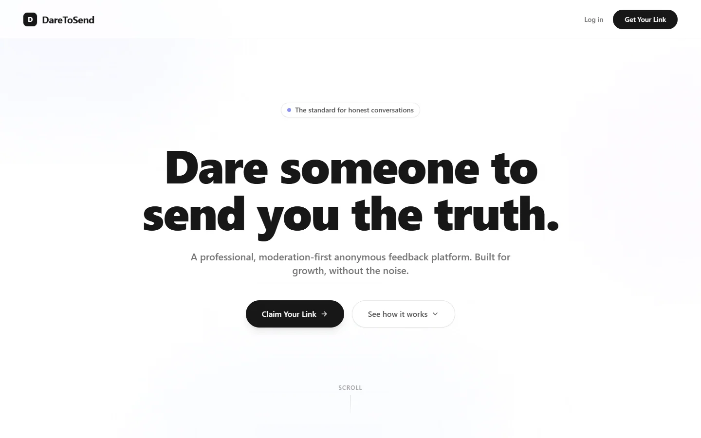 DareToSend — Moderation-First Anonymous Feedback Platform preview screenshot 1