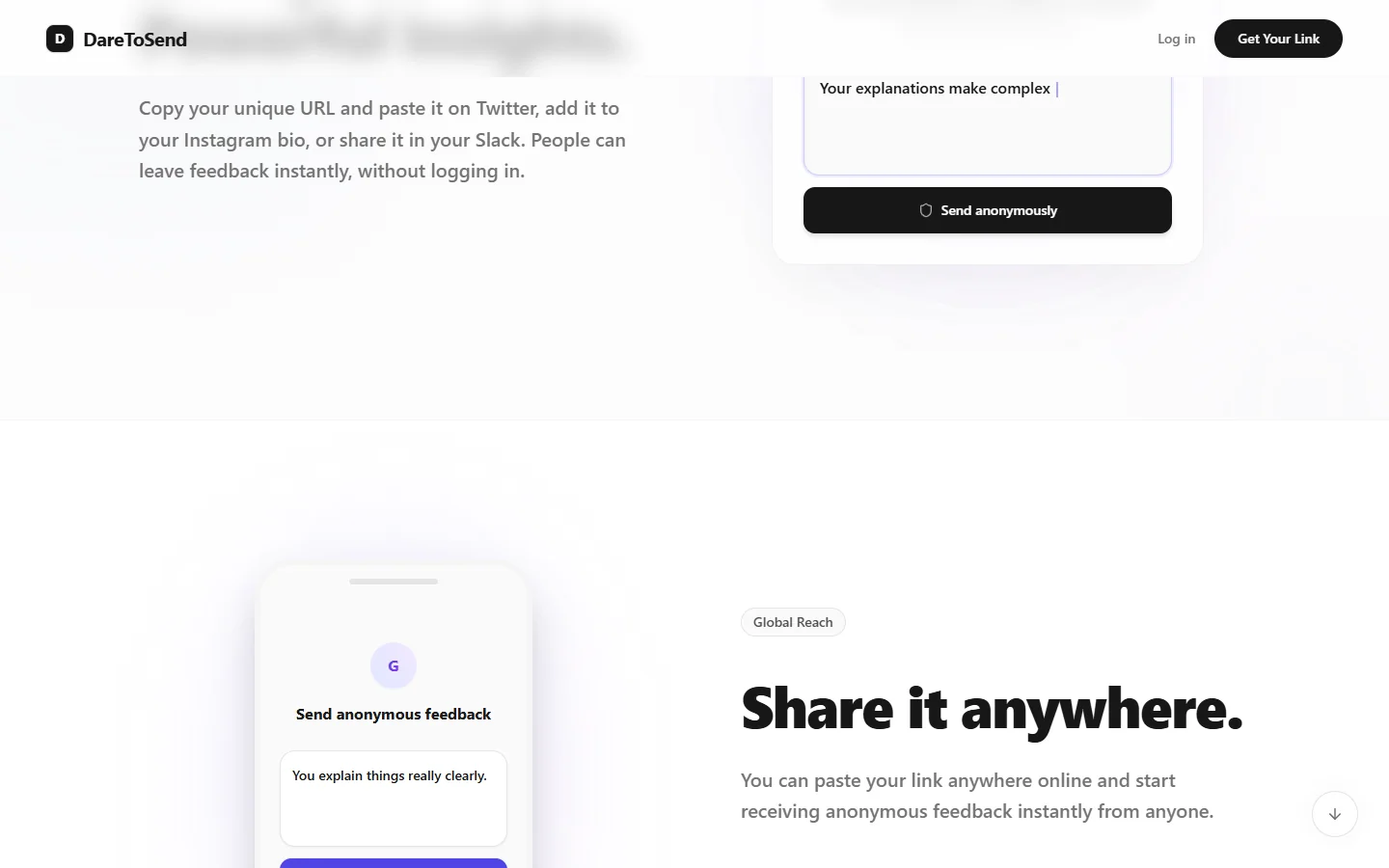DareToSend — Moderation-First Anonymous Feedback Platform preview screenshot 3