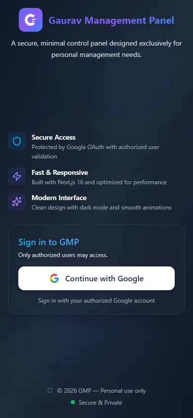 GMP — Enterprise Operations & Management Panel preview screenshot 4