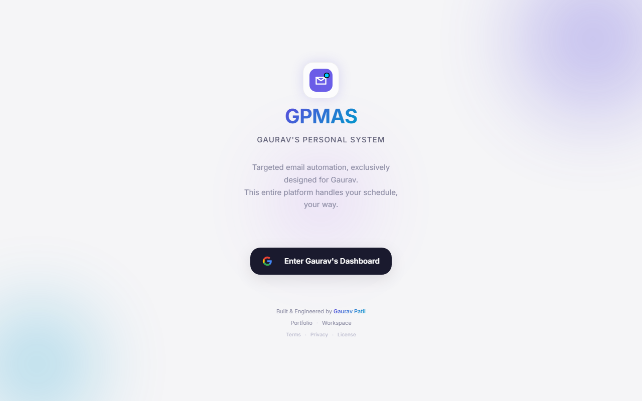 GPMAS — Smart Mail Scheduling & Automation preview screenshot (light) 1