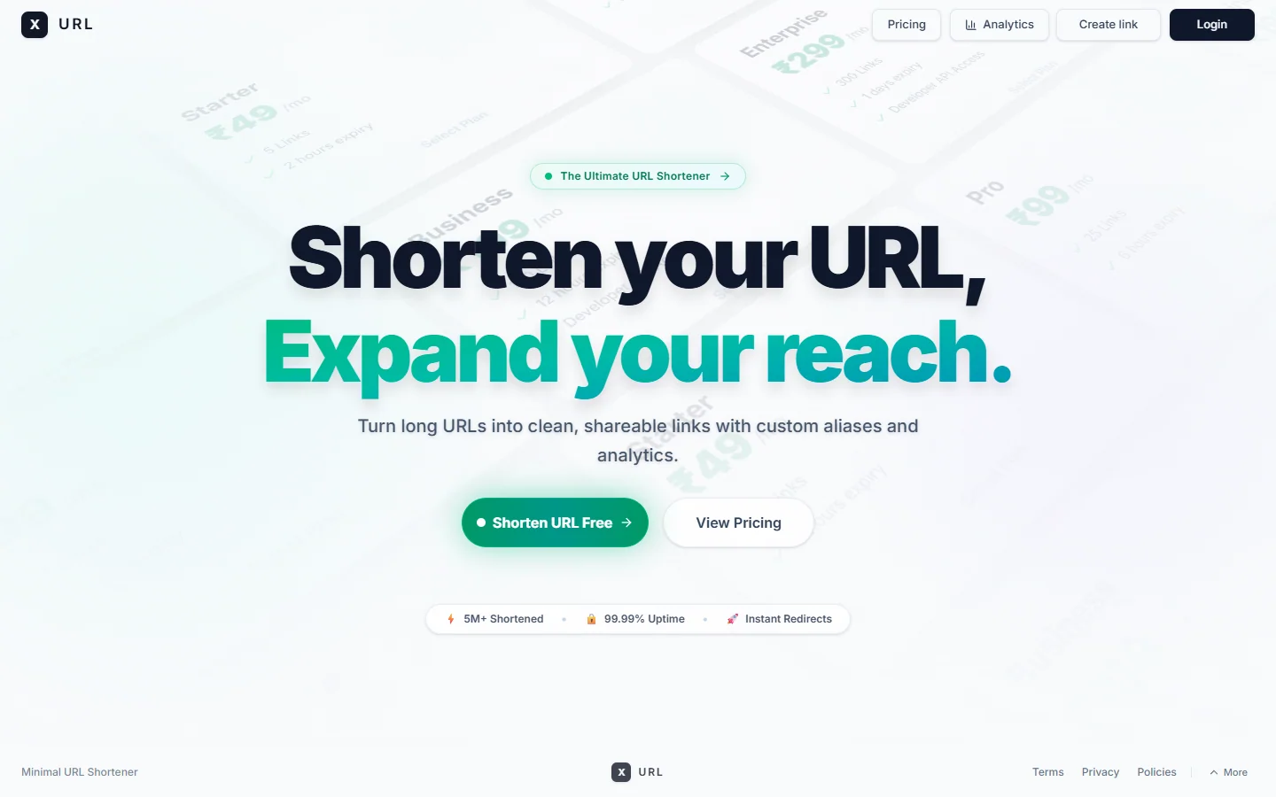 XURL — Modern Smart URL Shortener & Analytics Platform preview screenshot 2